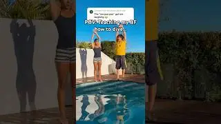 Teaching my GF how to dive 🤣😭