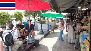 Bangkok Old City Walk in Thailand 🇹🇭 | Tha Chang Ferry Boat Pier | Bangkok 4K Walking Tour