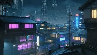 Late Night Cyberpunk City | Lofi Beats & Rain