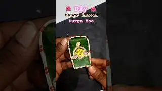🌹🌿 Easy Mango Leaves Moram and Toran with Durga Maa painting#viralvideo#trendingsong#mangoleaf#art