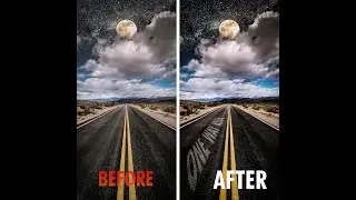 Road text effect Photoshop tutorial #BeforeAndAfter#AdobePhotoshop#TextEffectV#DesignReel