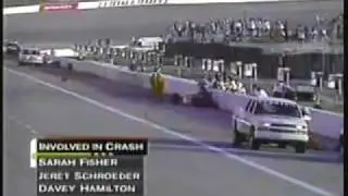 Indycar 2001 Texas - Davey Hamilton huge crash