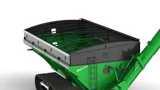 Brent Avalanche 96-Series Grain Cart Pivoting Auger & Downspout Animation