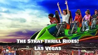 INSANE Rooftop Thrill Rides at The STRAT 🌃 | Las Vegas at Night!