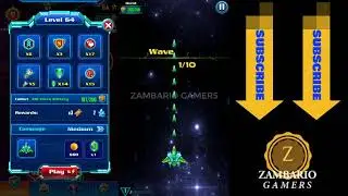 Alien Shooter Level 64 | Low Power Ship | Galaxy Attack | Boss Mode Level 16 | Zambario Gamers