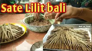cara membuat sate lilit ayam enak bumbu Bali (sate ayam bumbu Bali)
