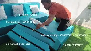 plain colour sofa bed folding cover washable easy sofa bed whatsapp 9833877482 for more #sofacover