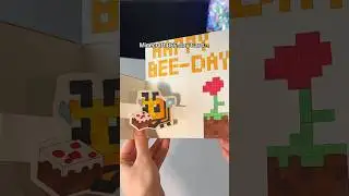 🐝pop up Minecraft bee card