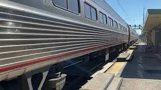 Amtrak Train Racing Past Ardmore, PA Train Station 26 Sep 2021, 11 AM