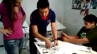 Fred Benes fazendo arte-final