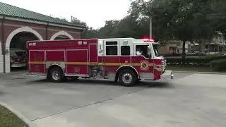 Seminole County Fire Engine 13 and Rescue 13 Responding