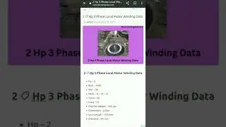 2 hp 1440 rpm motor winding data #shorts #motorwinding