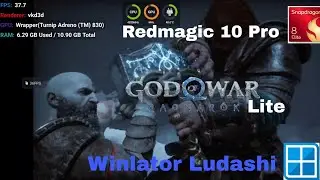 GOD OF WAR RAGNAROK Lite Snapdragon 8 Elite Winlator Ludashi no Redmagic 10 Pro Glitchs Fixados 