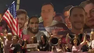 Families of Israeli hostages in Gaza rally outside US embassy in Tel Aviv