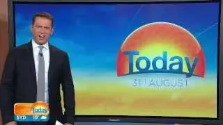 Shocked Reaction Of TV Host When He Sees A Massive Shark Jump Out Of The Water