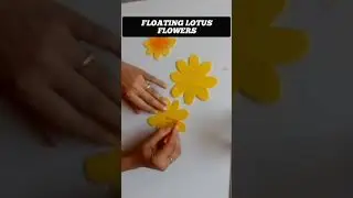 Diy Floating Foam Lotus Flowers 🌸 #shortsvideo #viral #trending #diycrafts #myfirst