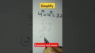 Simplify problem related exponent and power #simplify #exponents #power #arithmetic #maths#reasoning