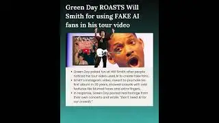 Green Day ROASTS Will Smith for using FAKE AI fans in his tour video! #greenday #willsmith #ai