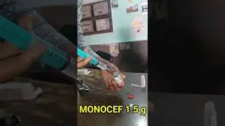 How to dilute injection ? injection ko kaise ghole ? Green Instrument #injection #monocef #doctor