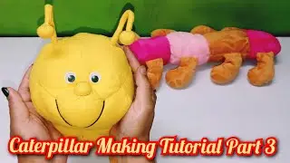 How To Make Caterpillar At Home Part 3/Felt Craft Ideas/Soft Toy Making Hike/Hand Made Beautiful Toy