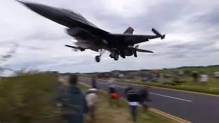 Turkish F-16 Pilot Landing Very Low Pass Flying Over The Plane Spotters