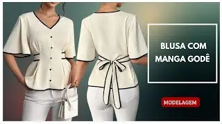 Blusa com manga godê - modelagem