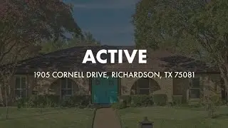 Active in 1905 Cornell Drive, Richardson, TX 75081 Contact me for a showing!