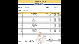 How To Create Sale Invoice in Excel