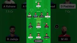 RR VS CSK dream 11 PREDICTION team #shorts #yshorts #cricket #ipl #cskvsrr #csk #msdhoni #rr #ipl