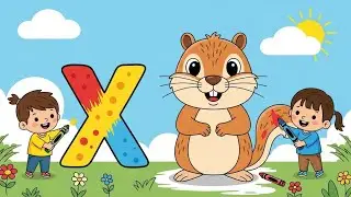 X Is for Xerus 🐿️ | ABC Coloring Page for Kids | Color & Learn#XisForXerus #ABCLearning #KidsColor