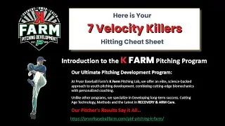 Pryor Baseball Farm - K FARM Pitching Development Program. A 9 Step Training System that Works!