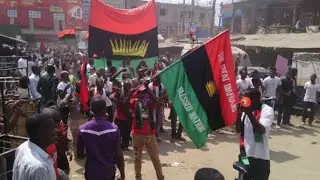 Biafra reportedly called on d Federal Govrt 2 withdraw security operatives from militarising d zone