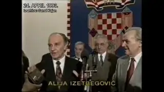 24. APRIL 1993. -  SPORAZUM ALIJA IZETBEGOVIĆ - MATE BOBAN POTPISAN U ZAGREBU