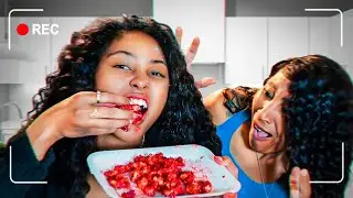 EATING RAW BLOODY MEAT Prank On ANGRY MOM 😱