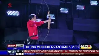 Jokowi Tampil Casual dan Sporty Saat Countdown Asian Games 2018