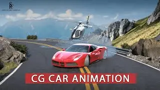 CG Car Animation | Ferrari 488 GTB 3DS Max & Nuke Compositing