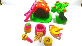 DIY clay art /💡Easy miniature clay village and tutorial 💡#clayart #diycrafts #miniature #handmade 