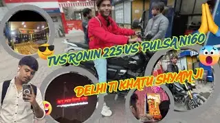 tvs ronin vs pulsar N160 night out delhi to khatu shyam mandir || siddharth goswami 