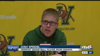 Josh Speidel starts and scores on senior night at University of Vermont