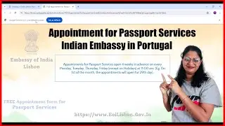 How Can Take online Appointment In Indian Embassy Lisbon Portugal for Renew/Lost/Damage Passport