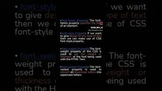 CSS font properties 