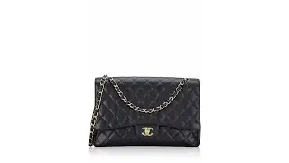 Chanel Caviar Classic Maxi Single Flap Bag Black