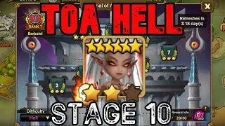 SUMMONERS WAR / TOA HELL STAGE 10 - FEMALE BOSS- DECEMBER 2020 - CLEARED ON 2 STARS DIFFICULTY