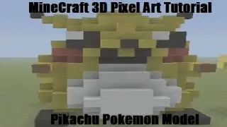 MineCraft 3D Pixel Art Tutorial - Pikachu Pokemon Model