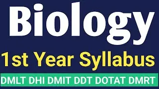 1st Year Biology Syllabus for Paramedical Board Karnataka ll DMLT DMIT DOT DDT DDT DHI