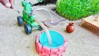 diy tractor mini well water pump diesel engine science project