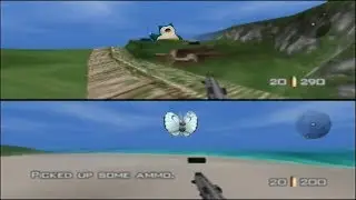 GoldenEye 007 Pokemon Snap Beach Custom level (Real N64 Capture)
