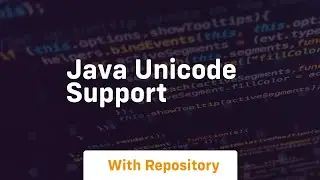 java unicode support