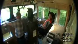 Railroad locomotive slack action demonstration