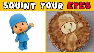 Guess ALL POCOYO Characters by APPLE PIE! (Squint your Eyes) - @im__genius